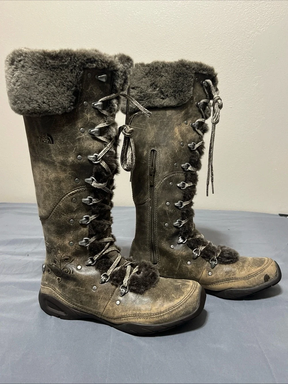 The North Face Adrianne Insulated Knee High Water Resistant Leather Boots 7